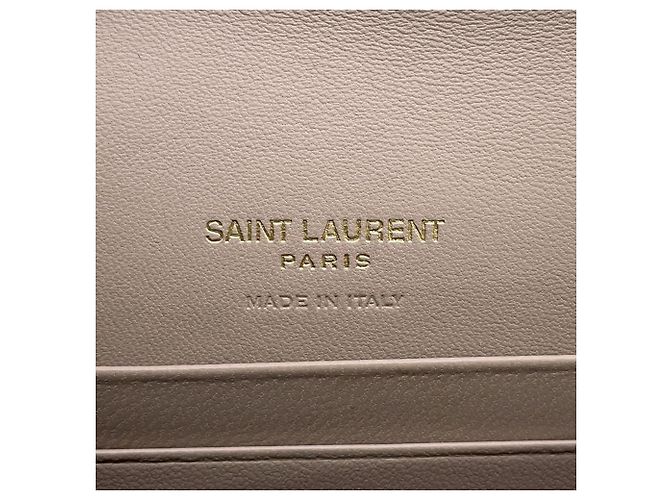 Tarjetero de piel de cordero Yves Saint Laurent Beige - vista 10