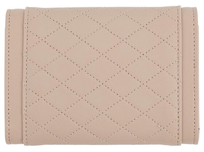 Tarjetero de piel de cordero Yves Saint Laurent Beige - vista 3