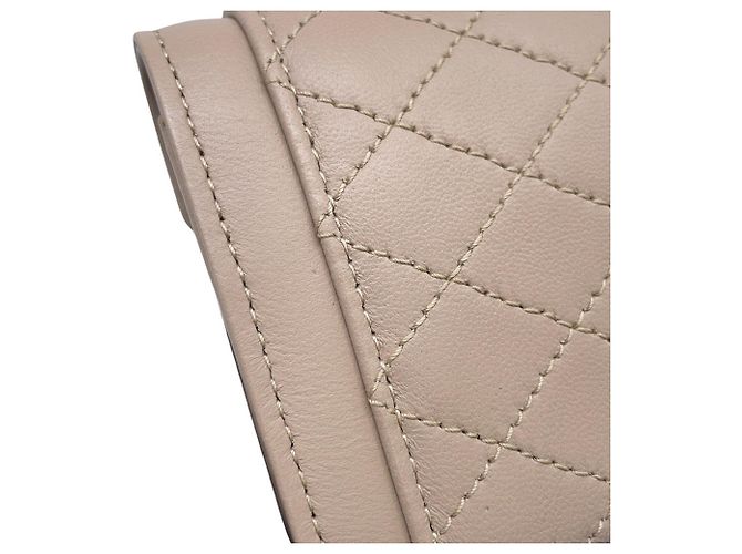 Tarjetero de piel de cordero Yves Saint Laurent Beige - vista 7