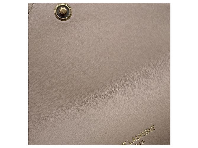 Tarjetero de piel de cordero Yves Saint Laurent Beige - vista 8
