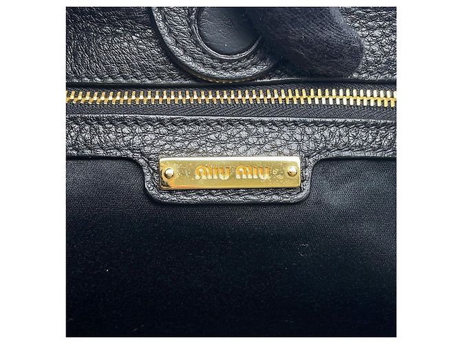Borsa a mano in pelle Miu Miu Nero - vista 17