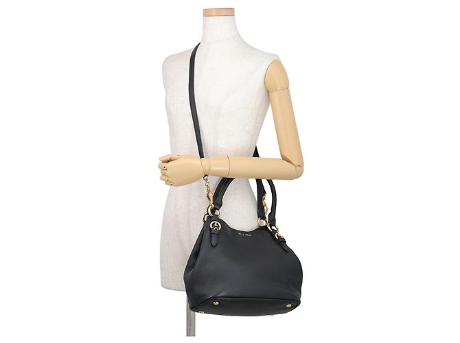 Borsa a mano in pelle Miu Miu Nero - vista 5