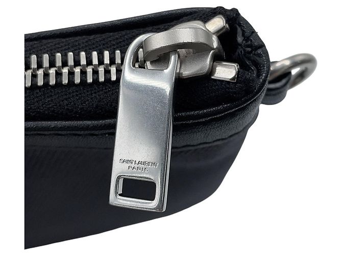 Yves Saint Laurent schwarze Clutch-Tasche - Ansicht 10