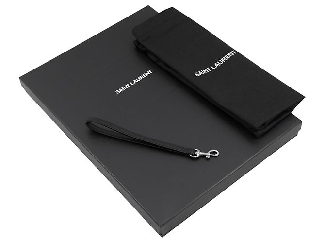 Yves Saint Laurent schwarze Clutch-Tasche - Ansicht 16