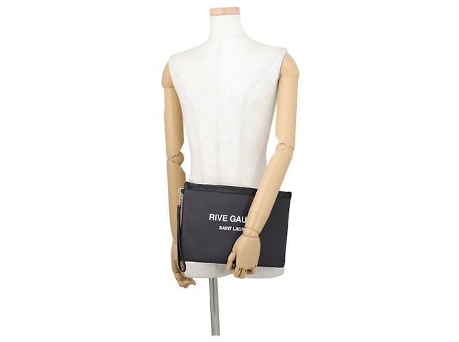 Yves Saint Laurent schwarze Clutch-Tasche - Ansicht 4