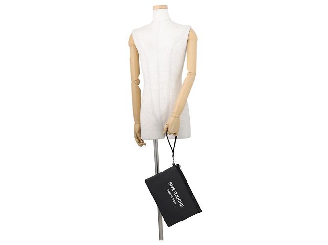 Yves Saint Laurent schwarze Clutch-Tasche - Ansicht 5