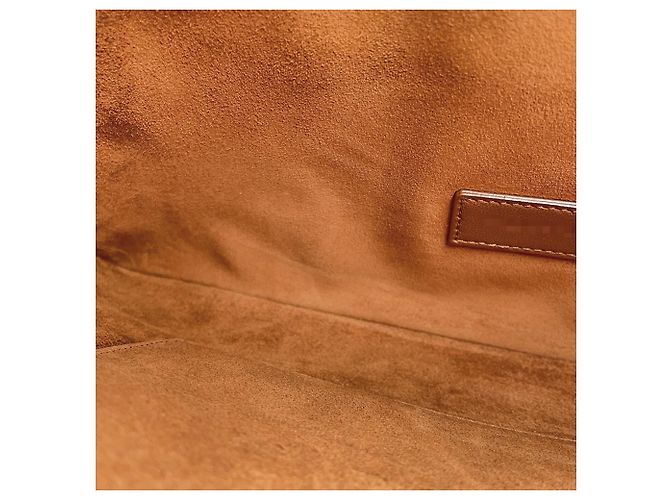 Borsa a pochette in pelle Yves Saint Laurent Rive Gauche Beige - vista 11