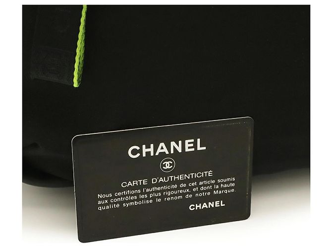 Borsa Boston Chanel Sport Line Nero Giallo - vista 10