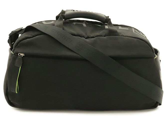 Borsa Boston Chanel Sport Line Nero Giallo - vista 2
