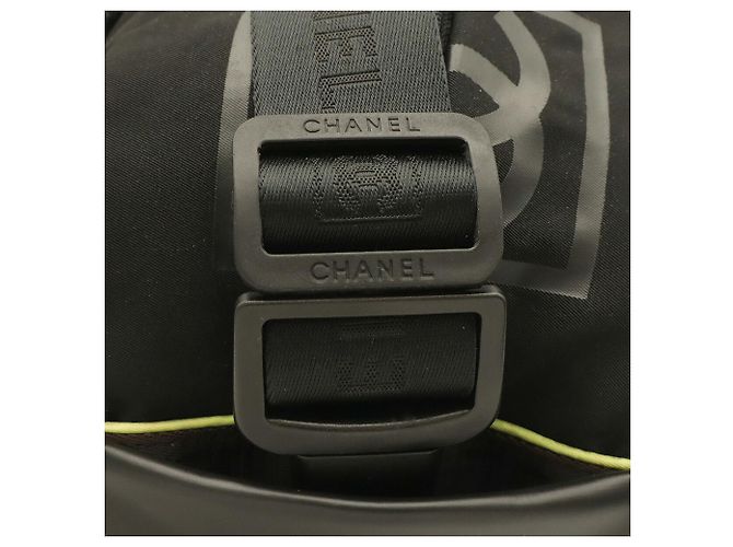 Borsa Boston Chanel Sport Line Nero Giallo - vista 7