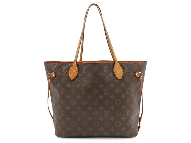 Borsa Tote Louis Vuitton Monogram Neverfull MM Marrone Bianco Monogramma - vista 2
