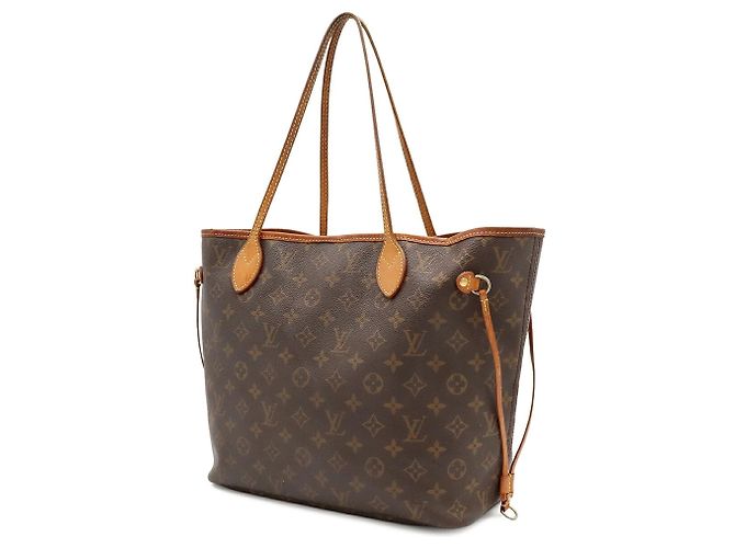 Borsa Tote Louis Vuitton Monogram Neverfull MM Marrone Bianco Monogramma - vista 3