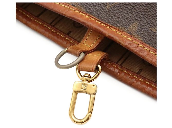 Borsa Tote Louis Vuitton Monogram Neverfull MM Marrone Bianco Monogramma - vista 6