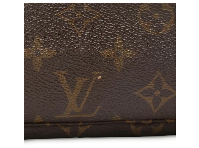 Borsa Tote Louis Vuitton Monogram Neverfull MM Marrone Bianco Monogramma - vista 8