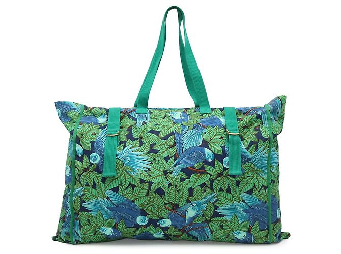 Hermès HERMES Large Tote Bag/Shoulder Bag Blue Green - view 2