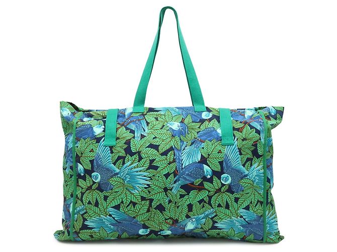 Hermès HERMES Large Tote Bag/Shoulder Bag Blue Green - view 3
