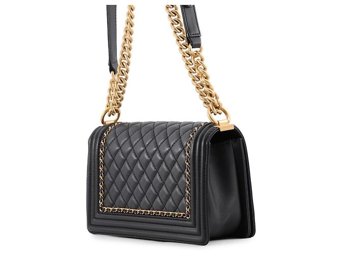 Chanel Boy Chanel Handtasche Schwarz - Ansicht 2