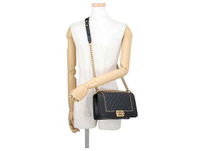 Chanel Boy Chanel Handtasche Schwarz - Ansicht 5