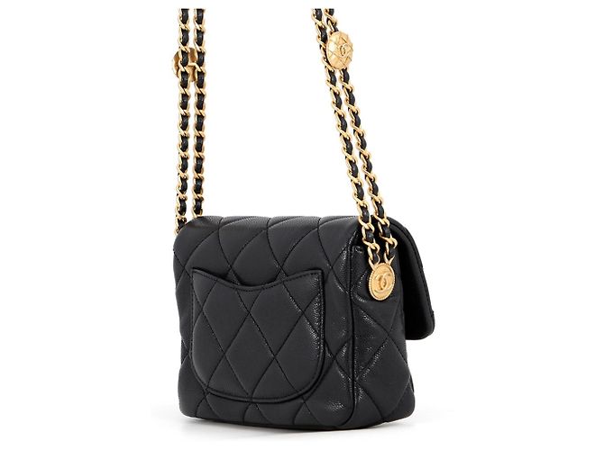 Borsa a tracolla Chanel Matelassé Nera Nero - vista 2