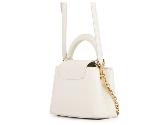 Borsa Louis Vuitton Capucines MINI Bianco - vista 2
