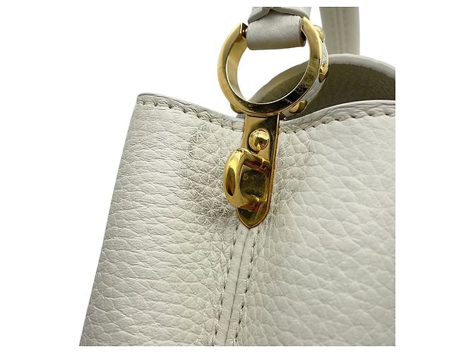 Borsa Louis Vuitton Capucines MINI Bianco - vista 8