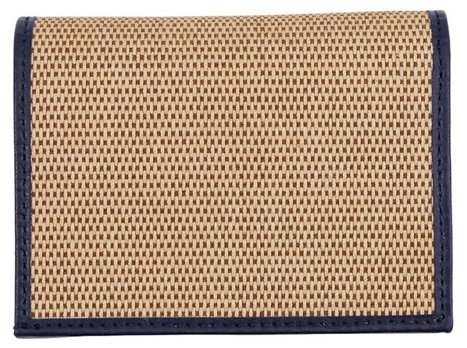 Gucci Bi-fold Wallet Horsebit 1955 Compact Beige Marineblau - Ansicht 3