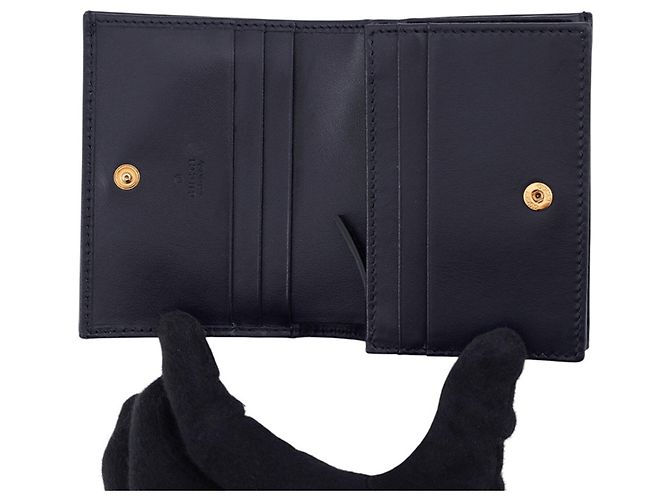 Gucci Bi-fold Wallet Horsebit 1955 Compact Beige Marineblau - Ansicht 4
