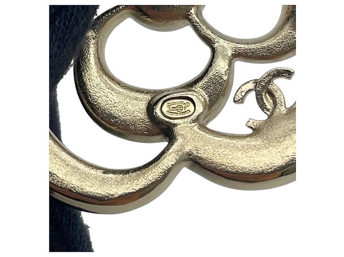 Spilla Chanel Camelia con strass D'oro - vista 9