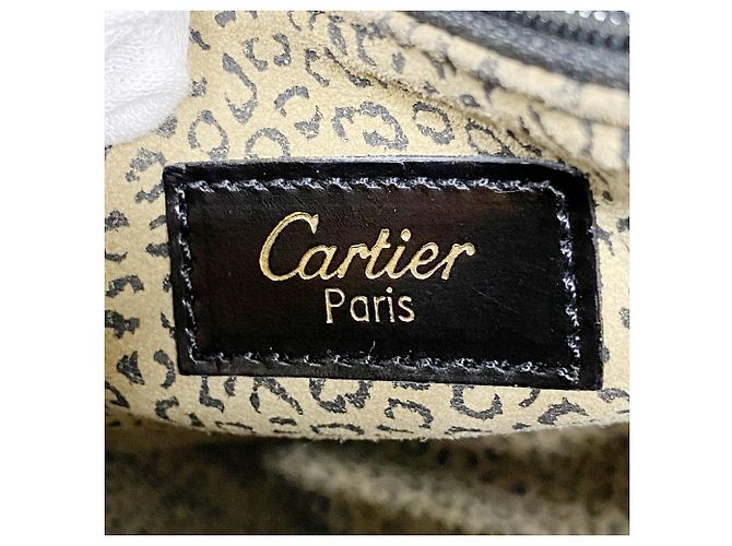 Sac à main en cuir Cartier Panthère Noir - vue 5
