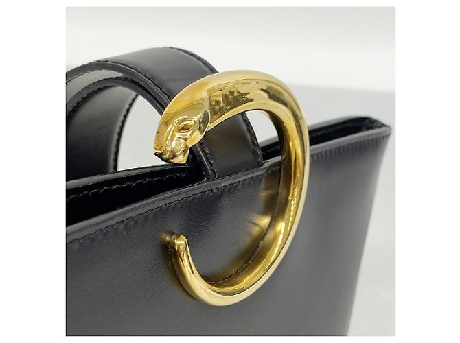Sac à main en cuir Cartier Panthère Noir - vue 9