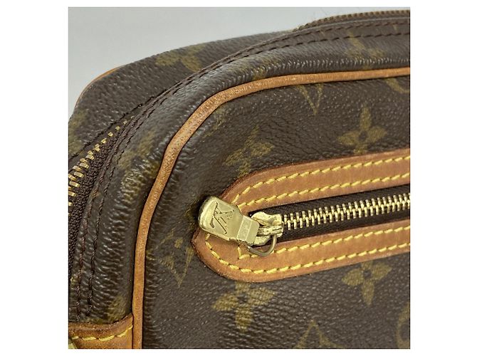 Borsa a pochette Louis Vuitton Monogram Marly Dragonne GM Marrone - vista 7