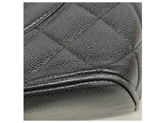 Borsa Tote Chanel in pelle di vitello martellata nera Nero - vista 6