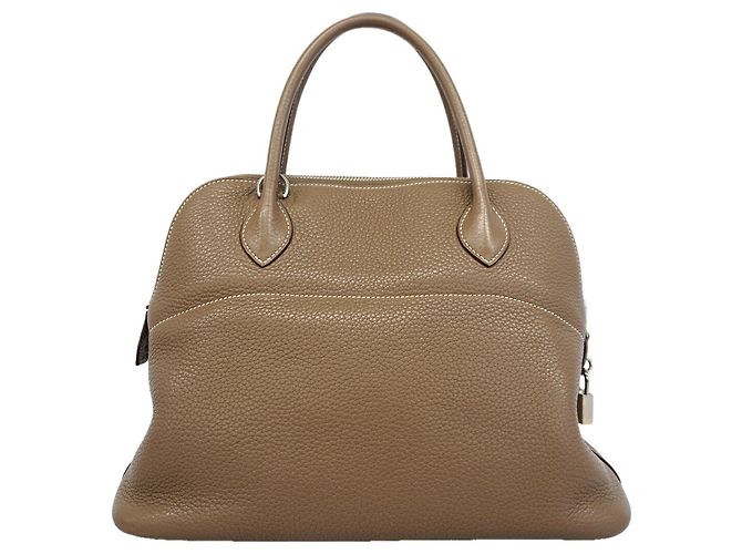 Hermès Sac à main Hermes Bolide 31 Taupe - vue 9