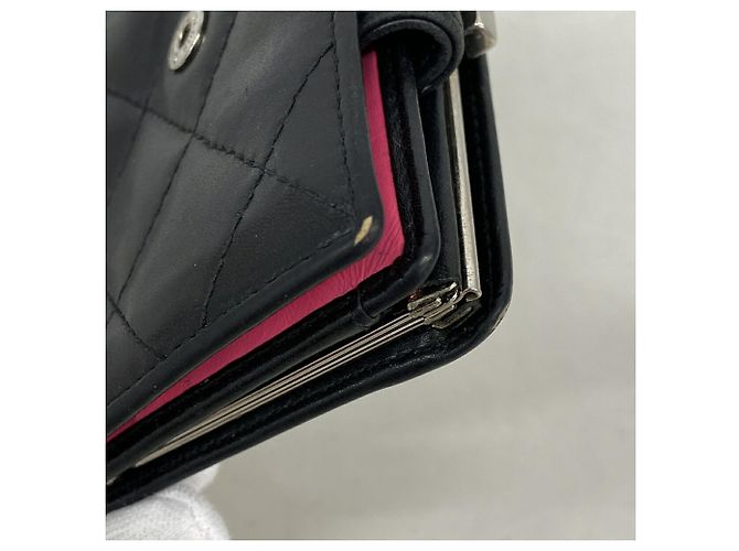 Carteira Chanel Cambon em pele de cordeiro Preto - vista 5