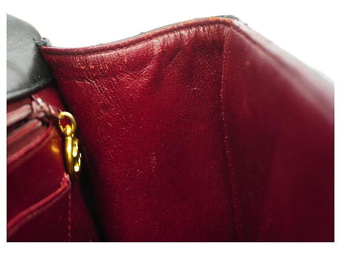 Sac à épaule Chanel en agneau noir - vue 12