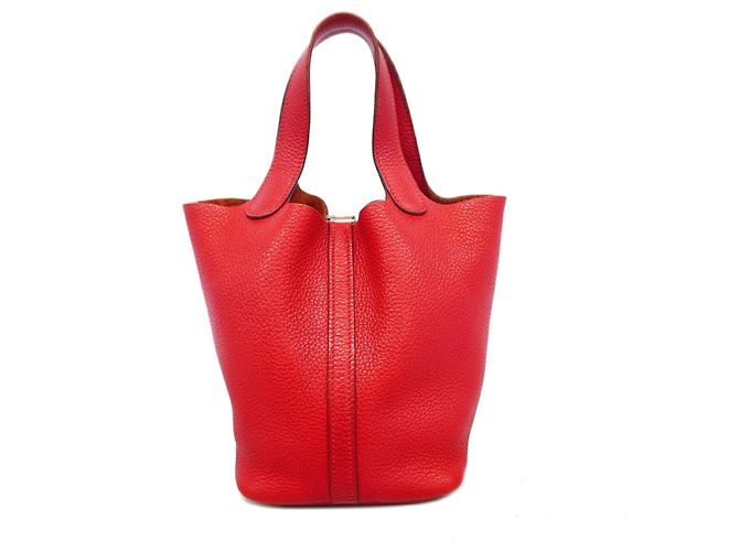 Hermès Borsa Hermes Picotin Lock PM Rosso - vista 13
