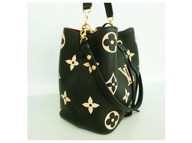 Néonoé Borsa Louis Vuitton Monogram Empreinte Bicolor NeoNoe MM Nero Beige - vista 2
