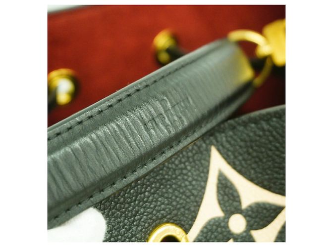 Néonoé Borsa Louis Vuitton Monogram Empreinte Bicolor NeoNoe MM Nero Beige - vista 8