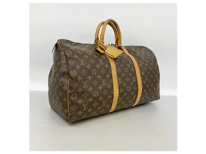 Bolsa Louis Vuitton Boston Monogram Keepall 50 Marrom - vista 2