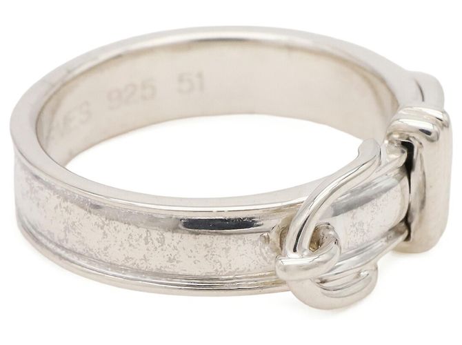 Ring Hermès Anello Hermes Motivo Cintura Argento - vista 5