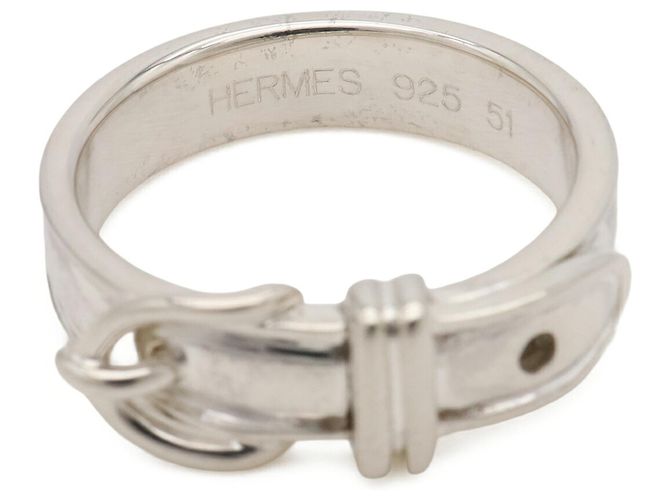 Ring Hermès Anello Hermes Motivo Cintura Argento - vista 6