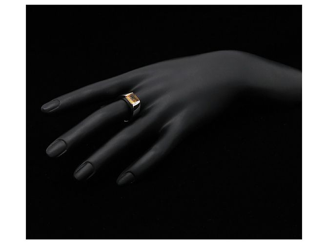 Anello a fascia Cartier in oro bianco 18K e citrino D'oro Giallo - vista 8