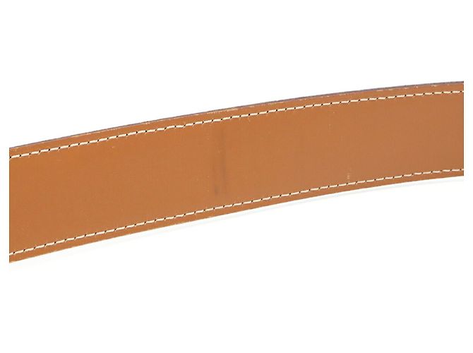 Hermès Hermes H-Gürtel mit reversiblem H-Schnalle Schwarz Hellbraun - Ansicht 8