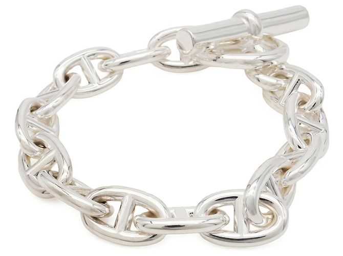 Hermès Pulseira de Berloques Hermes Chaine d'Ancre MM Silver Prata - vista 3