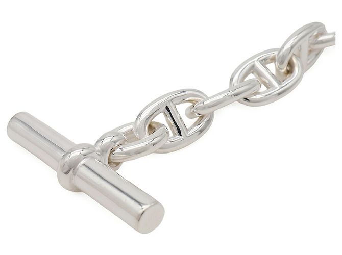Hermès Pulseira de Berloques Hermes Chaine d'Ancre MM Silver Prata - vista 6
