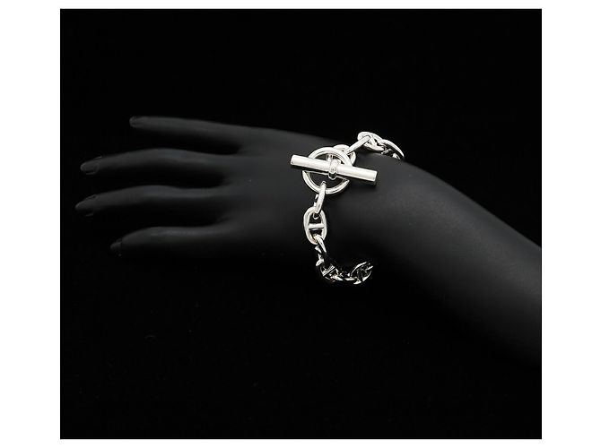 Hermès Pulseira de Berloques Hermes Chaine d'Ancre MM Silver Prata - vista 7