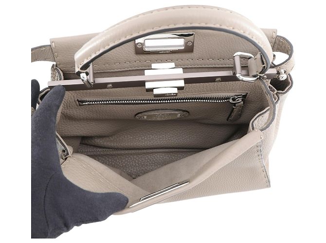 Borsa a mano in pelle Fendi Selleria Peekaboo - vista 6