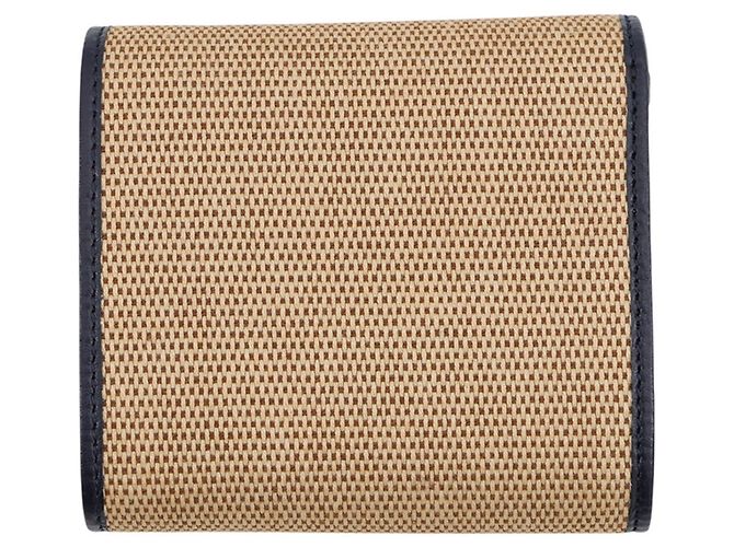 Cartera bi-fold Gucci en beige y navy Azul marino - vista 3