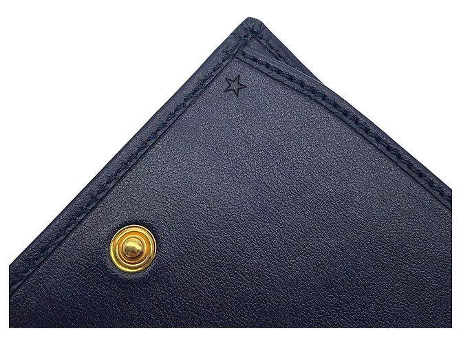 Cartera bi-fold Gucci en beige y navy Azul marino - vista 6