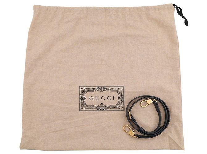 Borsa Gucci GG Marmont in pelle e rafia con bambù Marrone Blu navy - vista 17